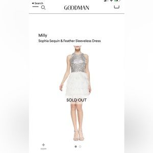 Milky Sophia‎ feather and sequin dress. Never worn. Retail 648